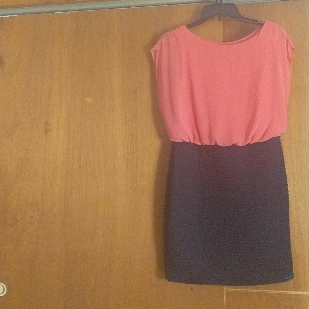 Coral Navy Dress
